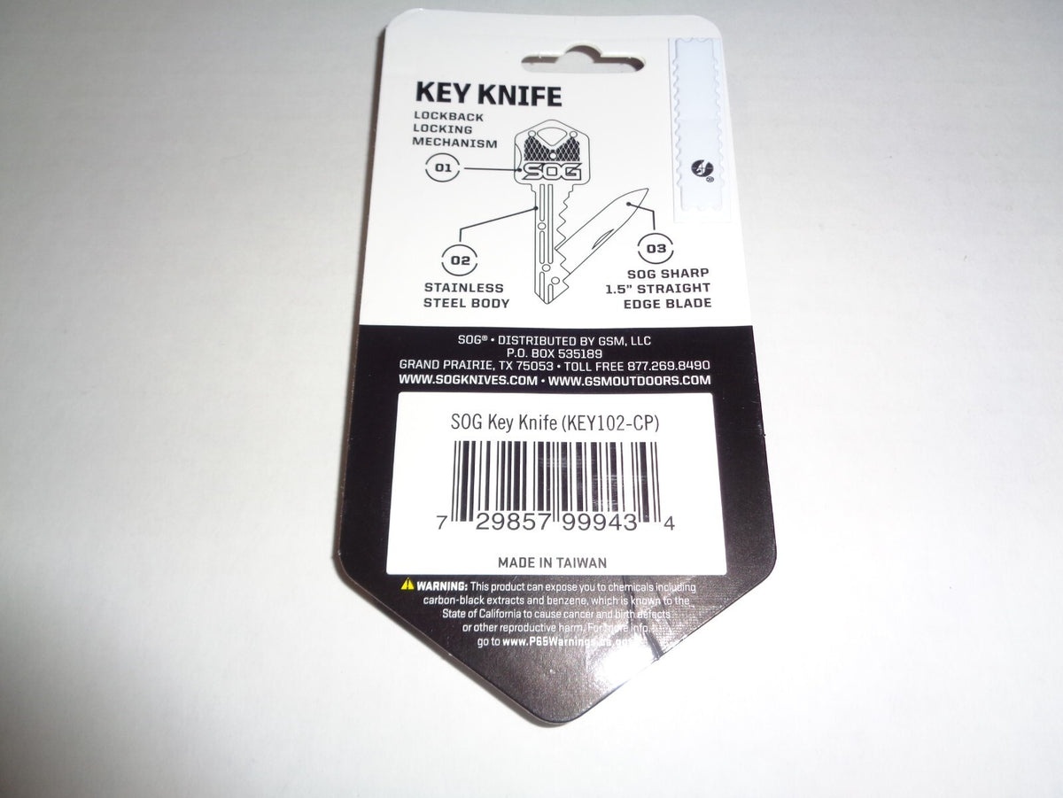 Key Shaped Folding Lock Blade Knife - Stainless Steel Pocket & Keychain Tool