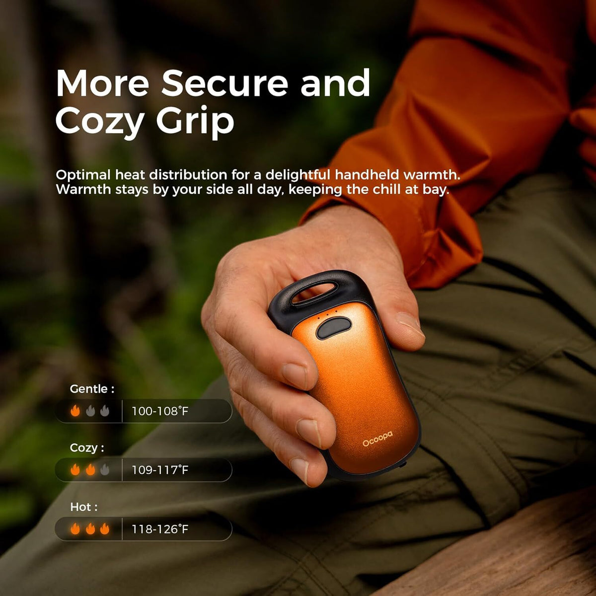 Rechargeable Hand Warmer 2-in-1 Waterproof Portable 6000mAh for Outdoor Hiking