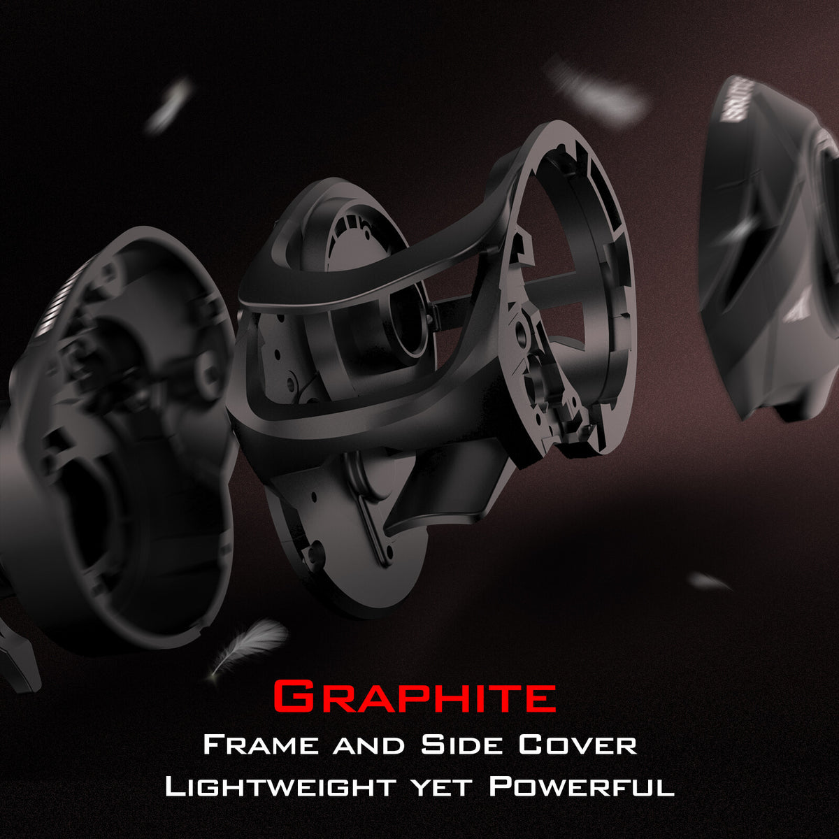 Baitcasting Fishing Reel 7.2:1 Gear Ratio Lightweight Graphite Frame