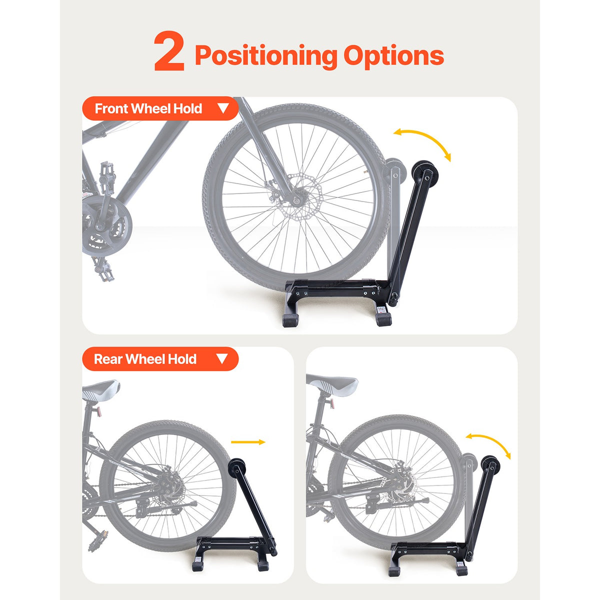 Collapsible Bicycle Stand for 20-29 Inch Mountain and Road Bikes - Portable Bike Rack