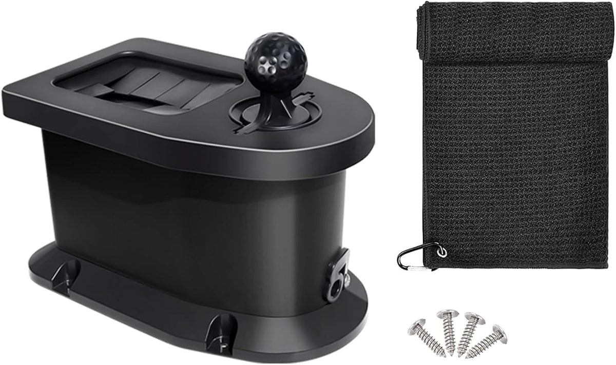 Universal Golf Ball Washer and Club Cleaner Kit with Mounting Bracket