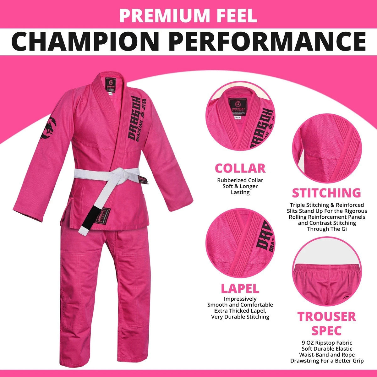 Kids BJJ Gi Uniform Set with Belt for Martial Arts & Grappling