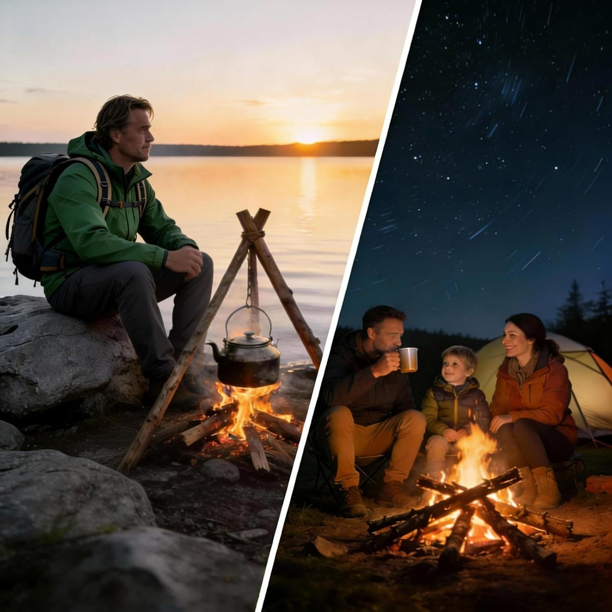 Camping Fire Starter Rod with Steel Striker - Waterproof Survival Tool