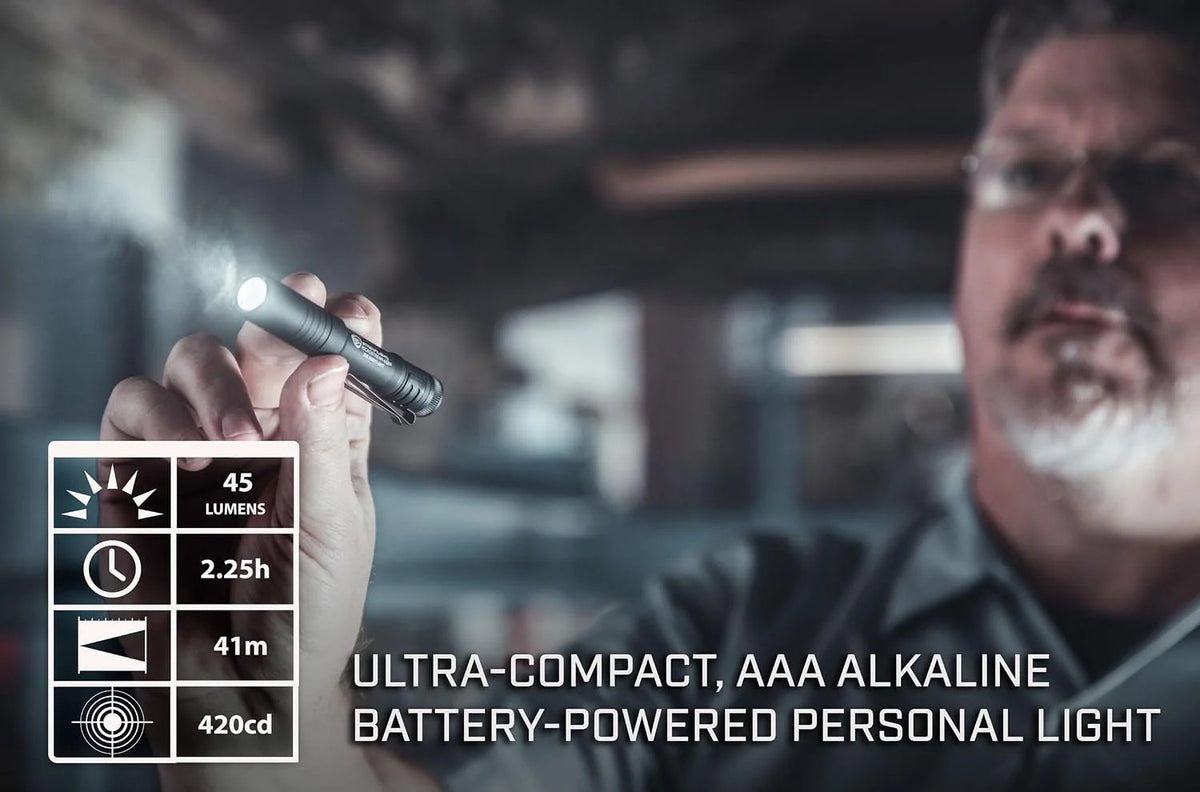 Portable LED Flashlight 45 Lumens Compact Aluminum Pocket Light