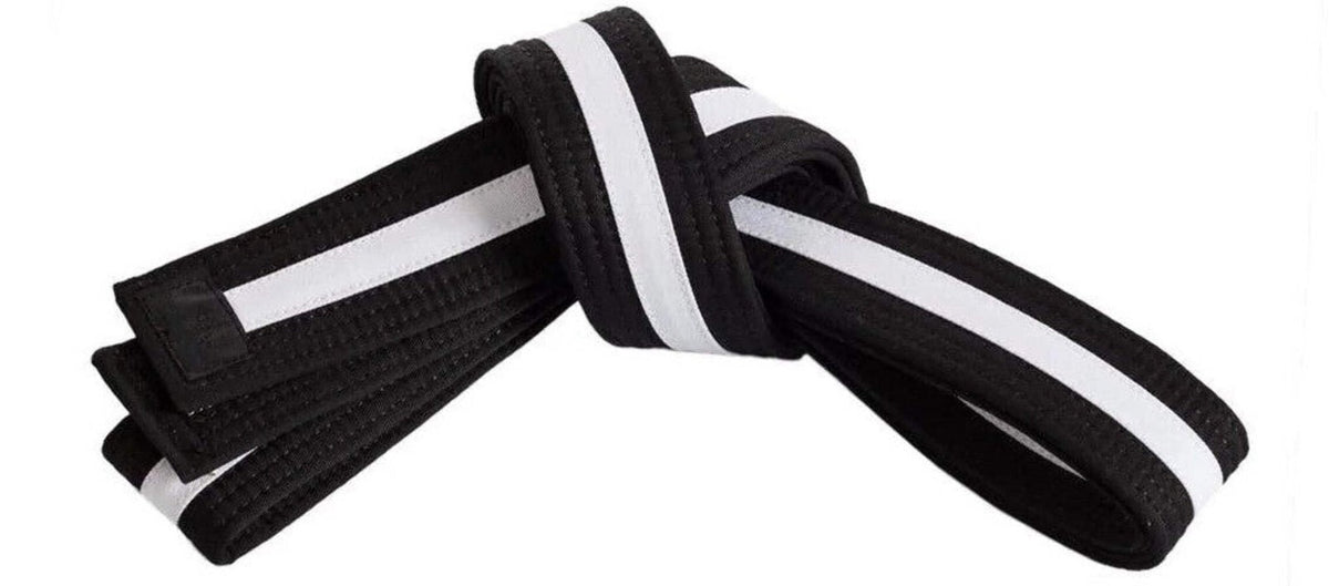 Martial Arts Double Wrap Belt for Karate, Taekwondo, Judo - Black, Multiple Sizes