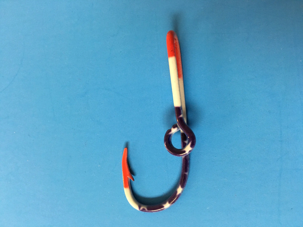 Fishing Hook Hat Pins Set - Gold, Camo & USA Flag Lapel Pins, Money Clips