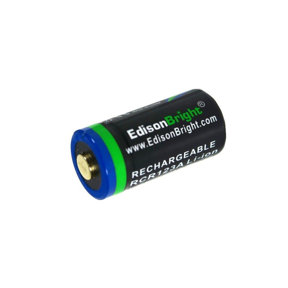 Rechargeable 16340 Li-ion Battery 650mAh for Flashlights & Devices - 2 Pack