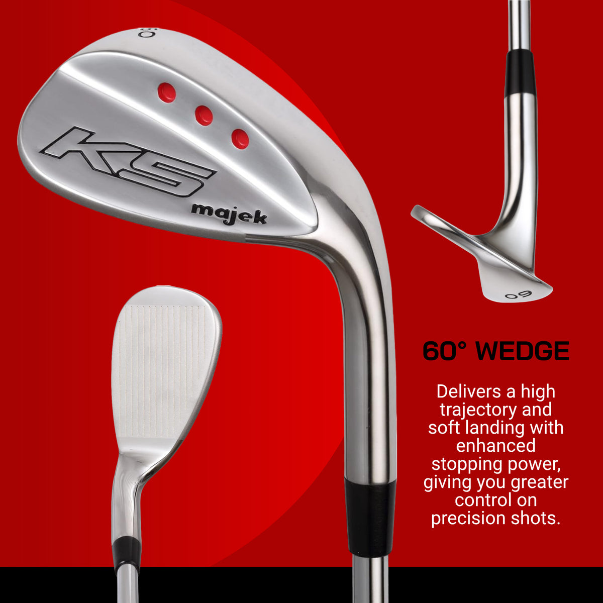 Ladies 60° Senior Golf Wedge - Right Hand Steel Shaft, 34.5 Inches