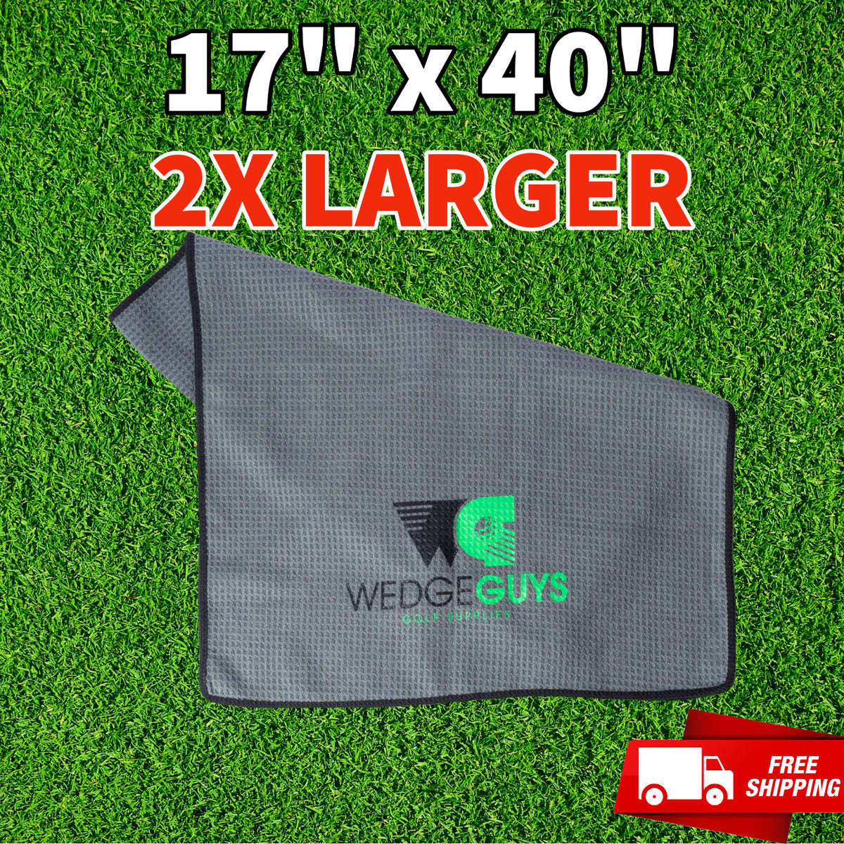 Extra Large 17x40 Golf Towel - Microfiber Golf Accessory, 2x Larger