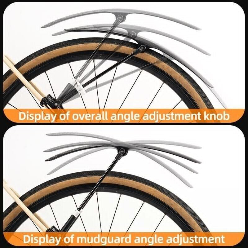 Road Bike Mudguard with Quick Release Dustproof Fender 700C Aluminum
