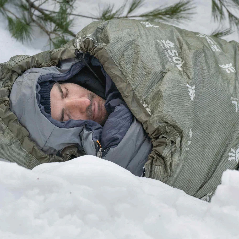 Emergency Survival Bivvy Shelter with Hood - Reflective, Waterproof, Tear-Resistant