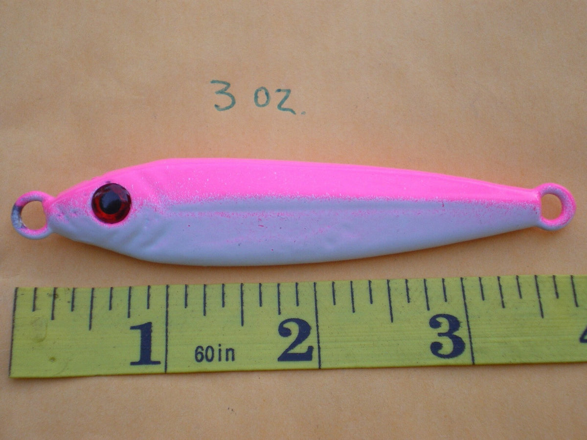 Saltwater Fishing Lure Spoon Set - 5 Multi-Color Lead-Free Jigs, 3 Oz