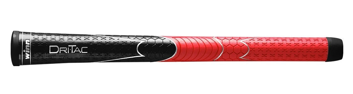 Set of 7 Winn Dri-Tac Standard Grip Black Red for Tennis & Sports