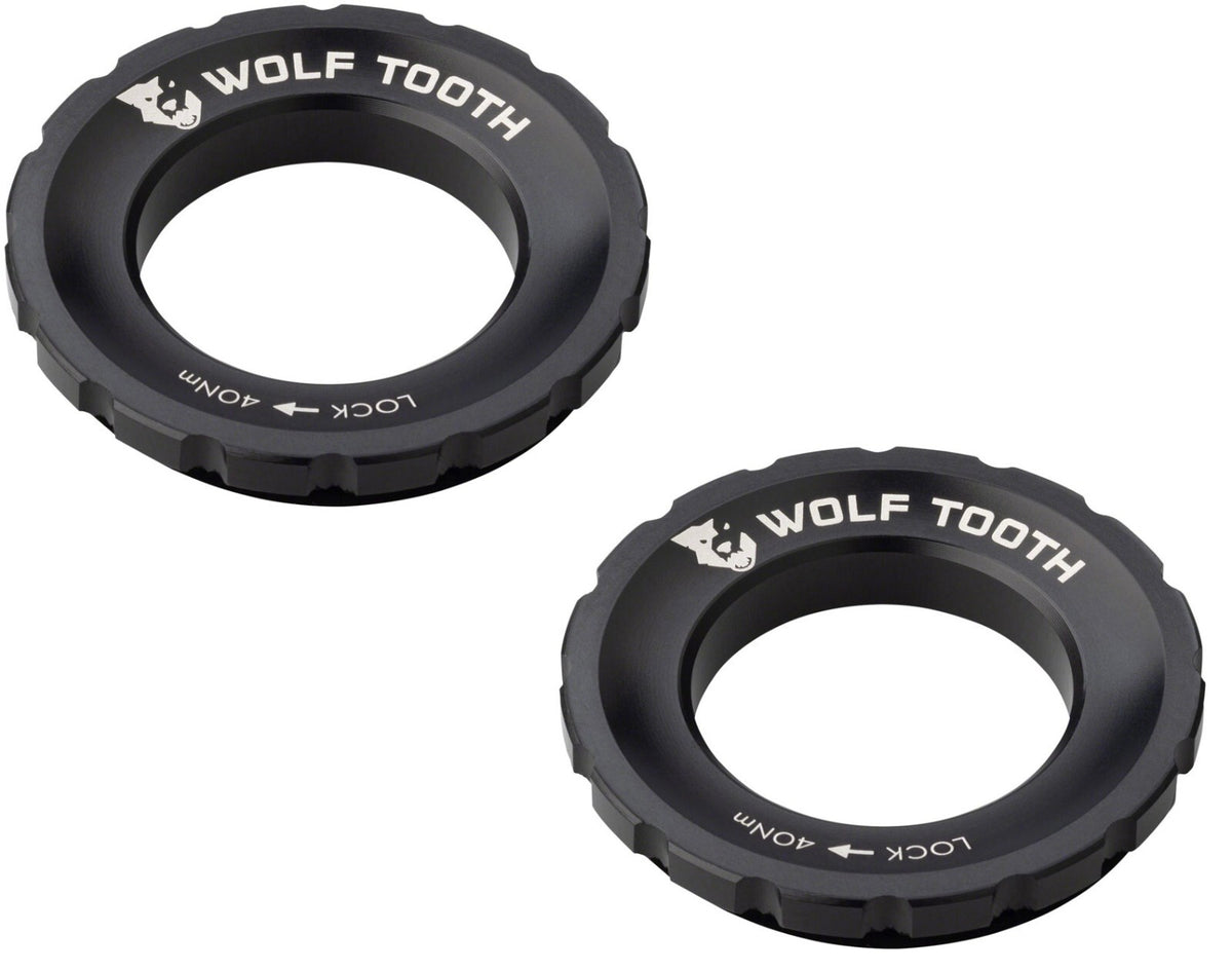 2 Pack Bicycle CenterLock Rotor Lockring Set - External Splined Aluminum