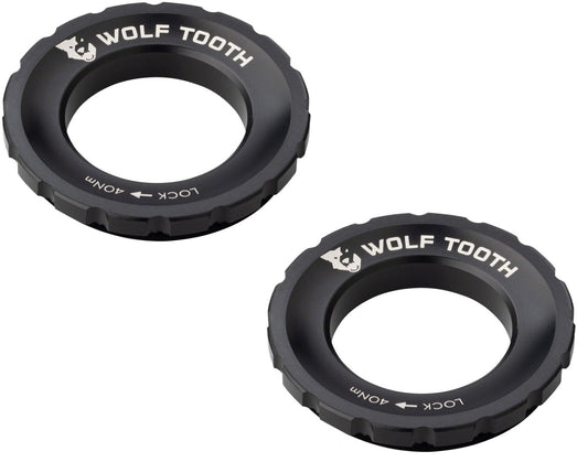 2 Pack Bicycle CenterLock Rotor Lockring Set - External Splined Aluminum