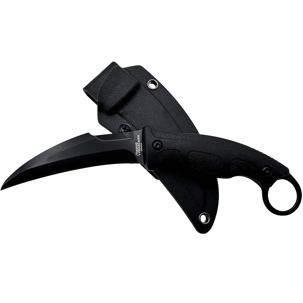 Fixed Blade Karambit Knife with Black Sheath - 3.15 Inch D2 Steel, EDC Ready
