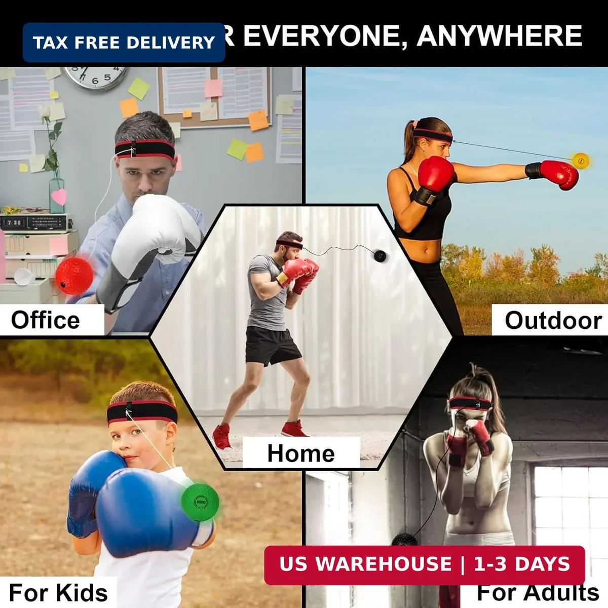 Boxing Reflex Ball Set with Headband - Training Equipment for Reaction & Agility