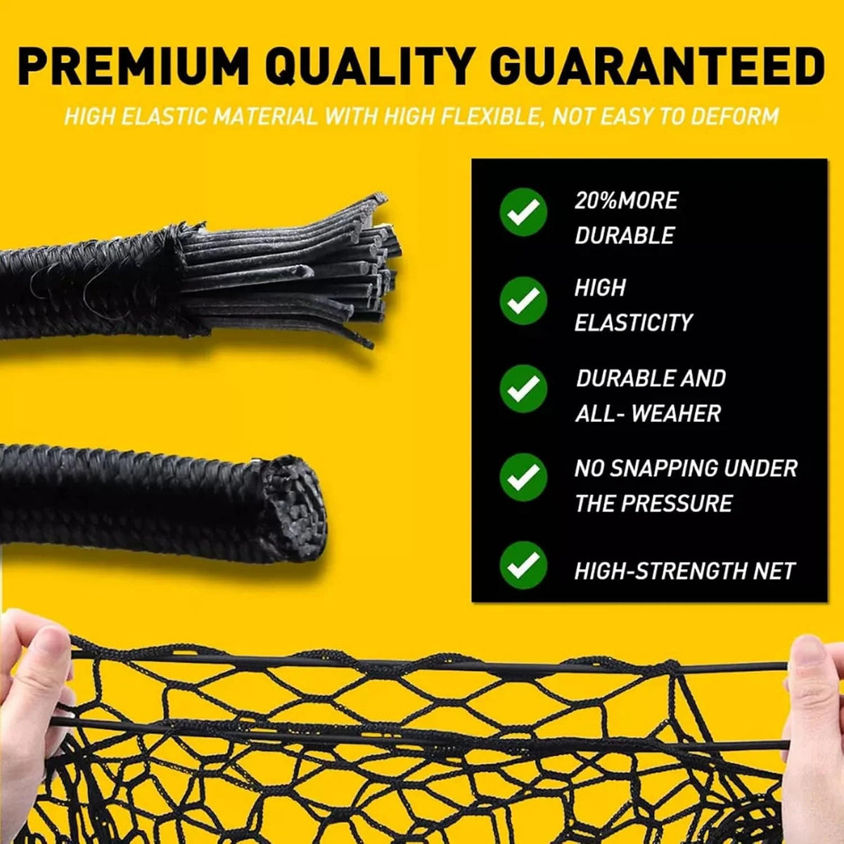 Heavy Duty Truck Bed Cargo Net for GMC Sierra Silverado 2013-2026
