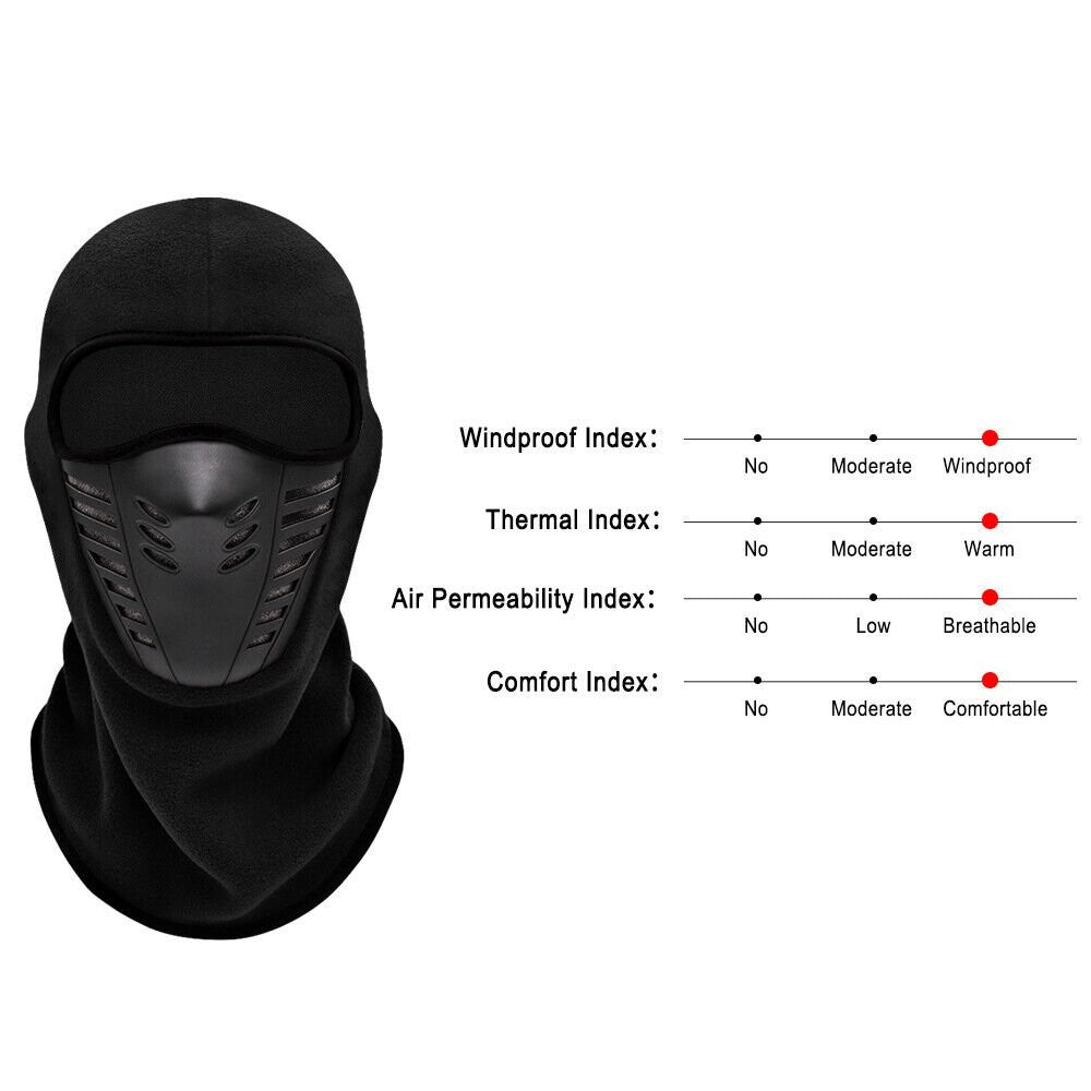 Full Face Ski Mask Balaclava Windproof Fleece Neck Warmer for Winter Outdoor Activities