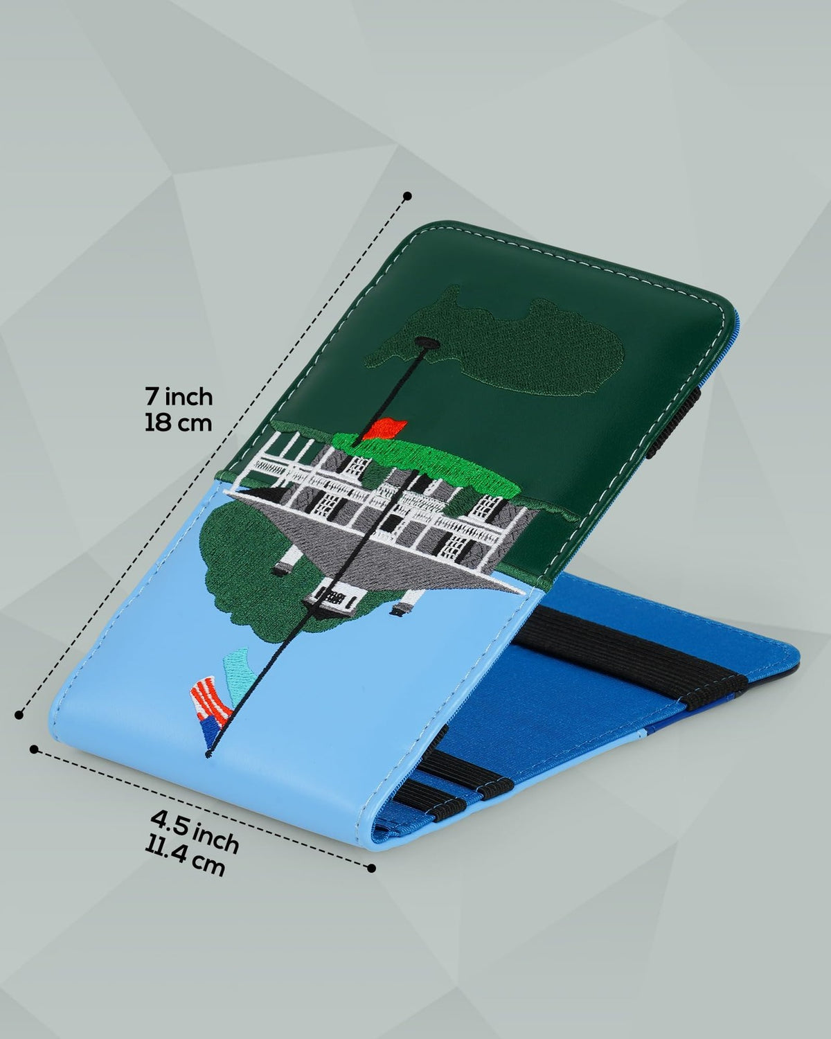 Golf Scorecard Holder Waterproof Leather Yardage Book Cover with Clover Design