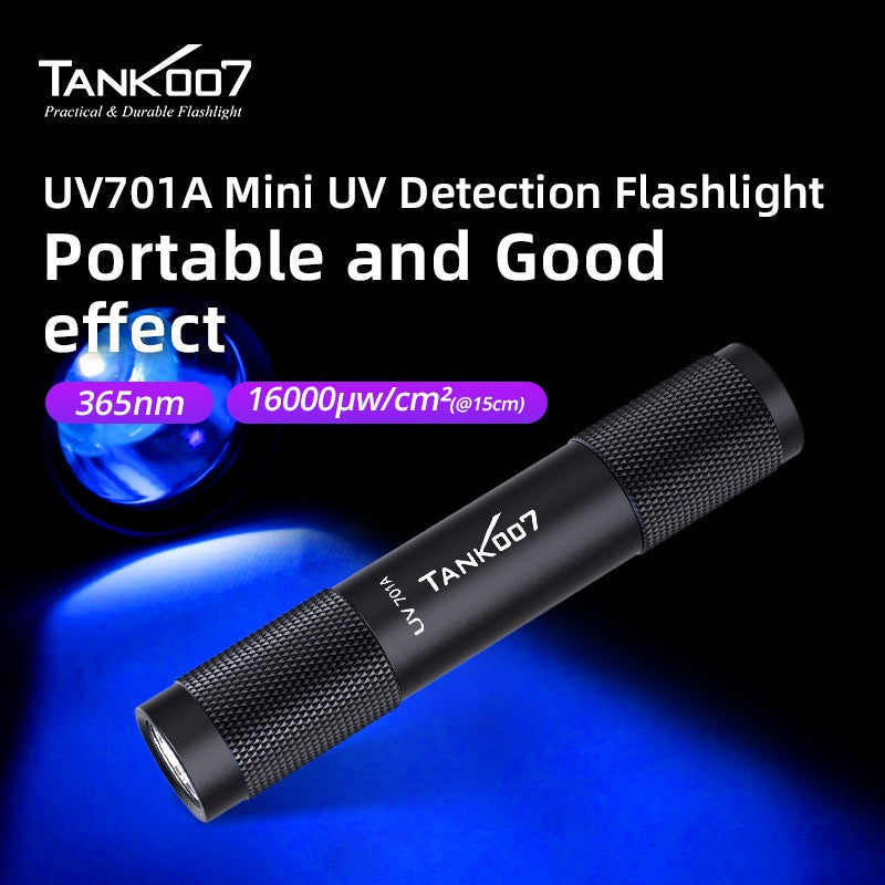 Longwave UV Black Light Flashlight for Mineral Rock Hunting - 1-5x Zoom