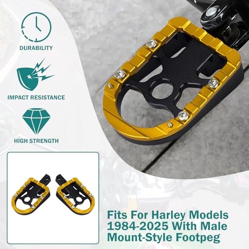 Motorcycle Rear Passenger Floorboards Footrests for Harley Touring & Sportster