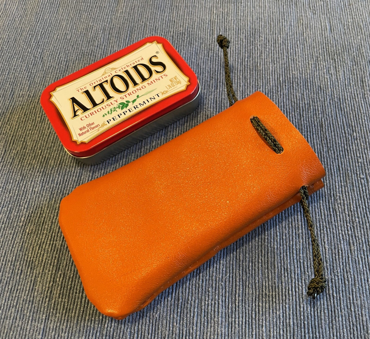 Bushcraft Survival Kit in Altoid Tin with Leather Pouch Fire Starter Gear