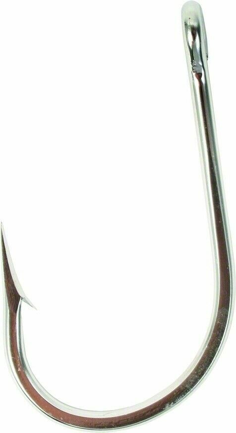 Big Game Stainless Steel Fishing Hooks 9/0, 10 Pack - Trolling Tuna & Marlin