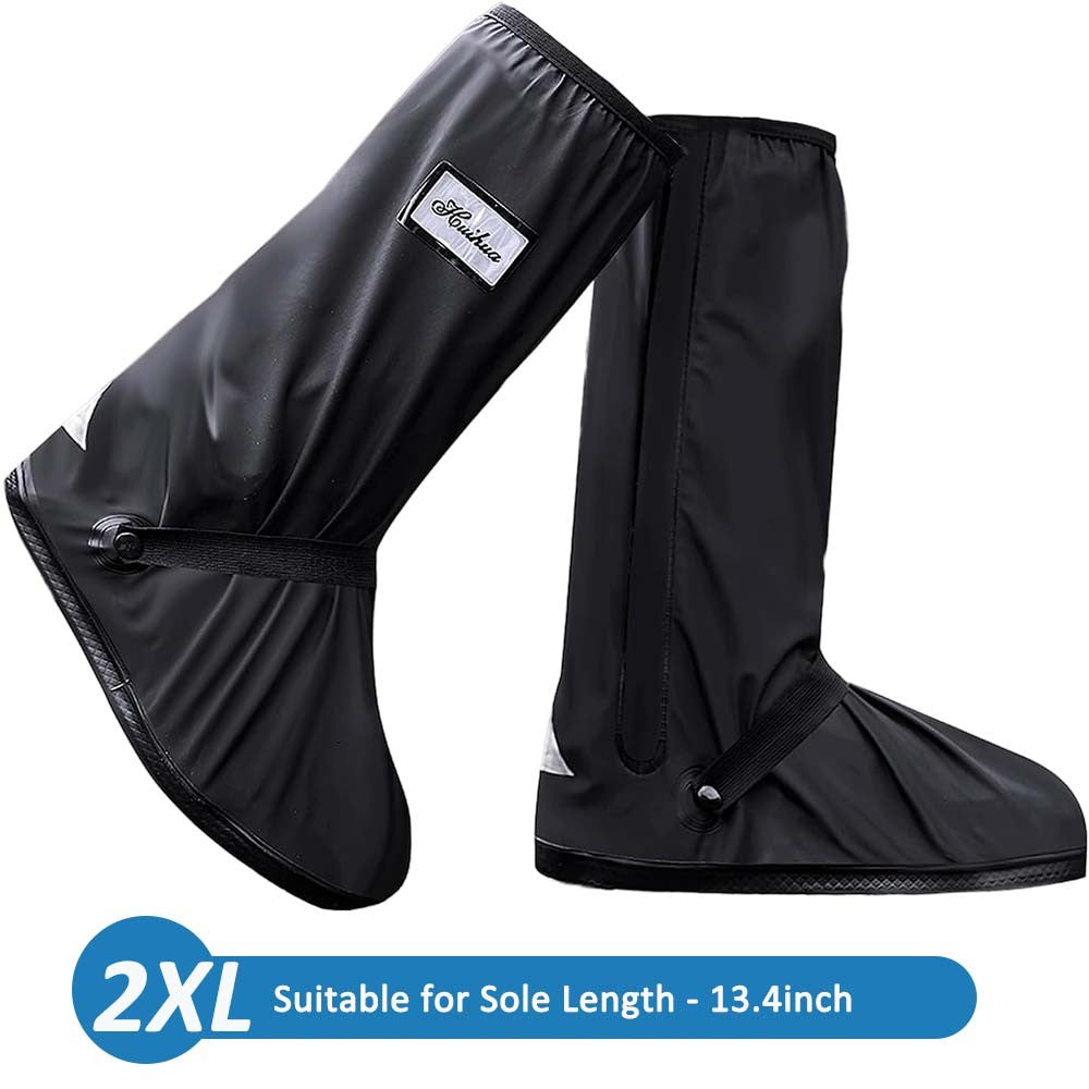 Unisex Waterproof Rain Shoe Covers - Anti-Slip Overshoes for Men Women