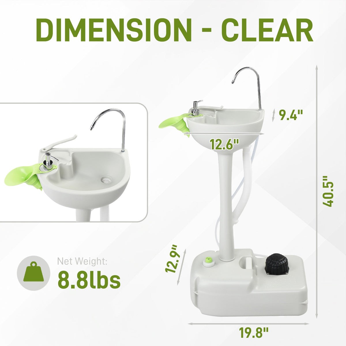 Portable Camping Sink with Water Tank and Foot Pump for Outdoor Use
