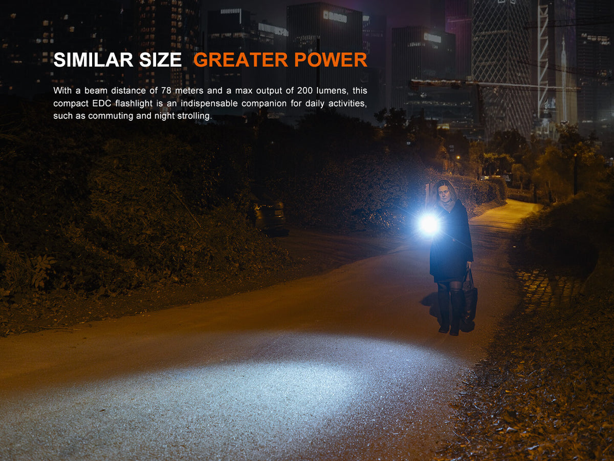 Fenix E12 V3.0 200 Lumen Compact LED Flashlight with AA Battery