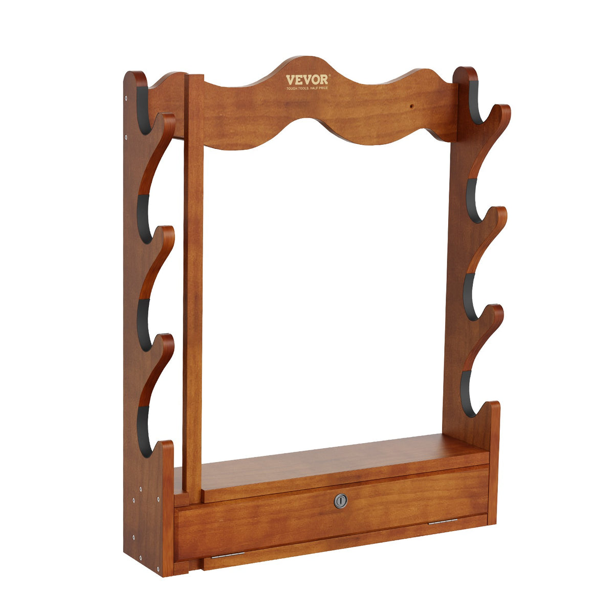 Wood Gun Rack Wall Mount for 4 Rifles - Durable Firearm Display and Storage