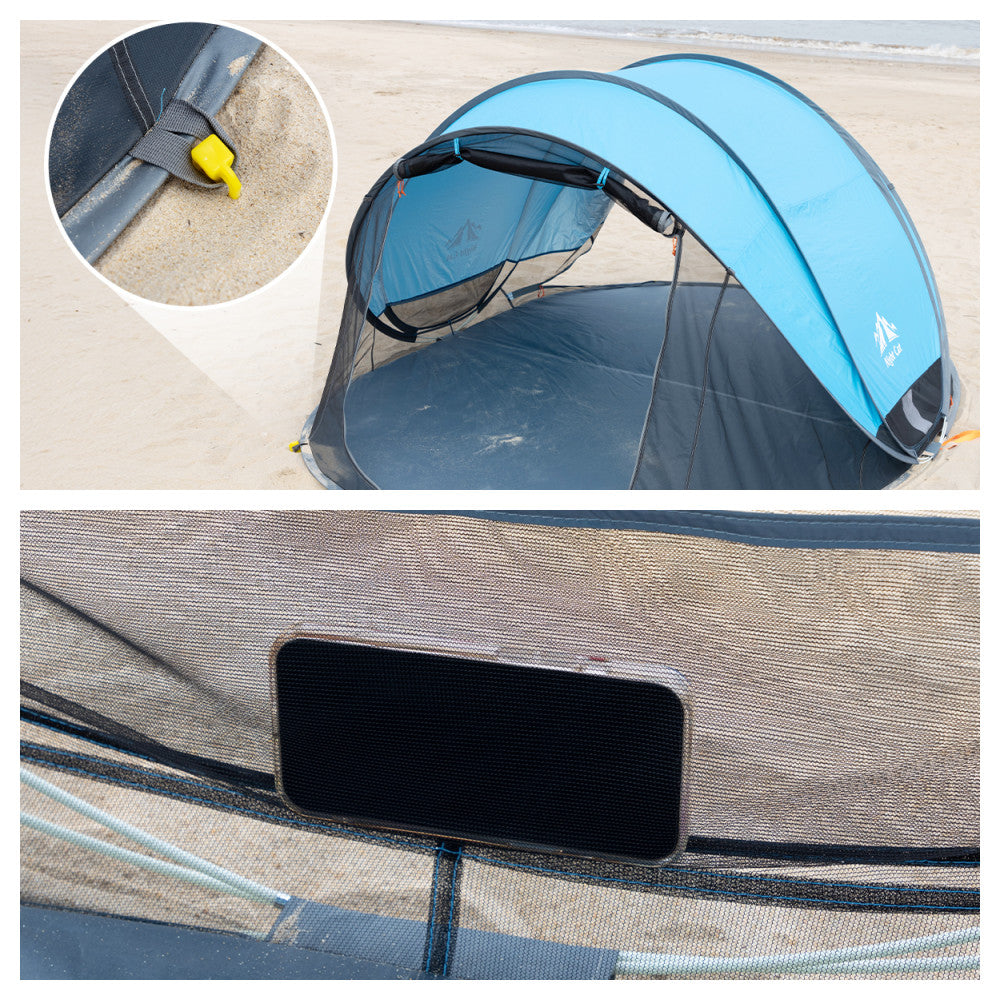 Portable Pop-Up Beach Tent Sun Shelter UPF 50+ for Family, 2-4 People