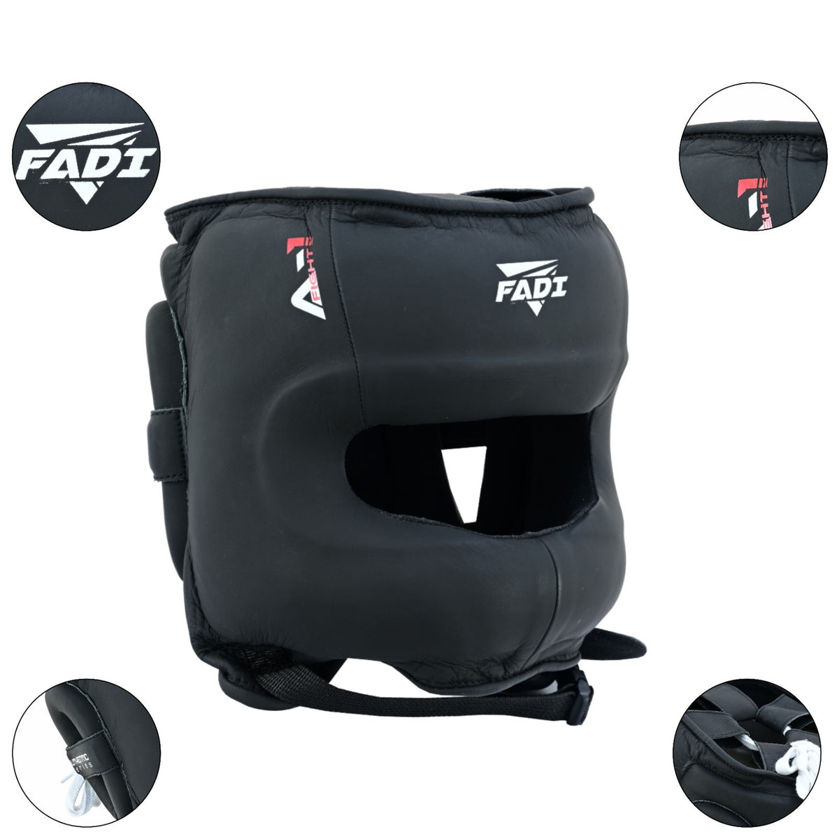 Leather Boxing Headgear for MMA Muay Thai Sparring Head Guard