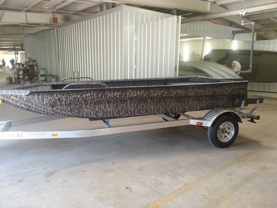 Duck Boat Camo Stencil Kit 28x28 Inches - Waterproof HD Timber Pattern