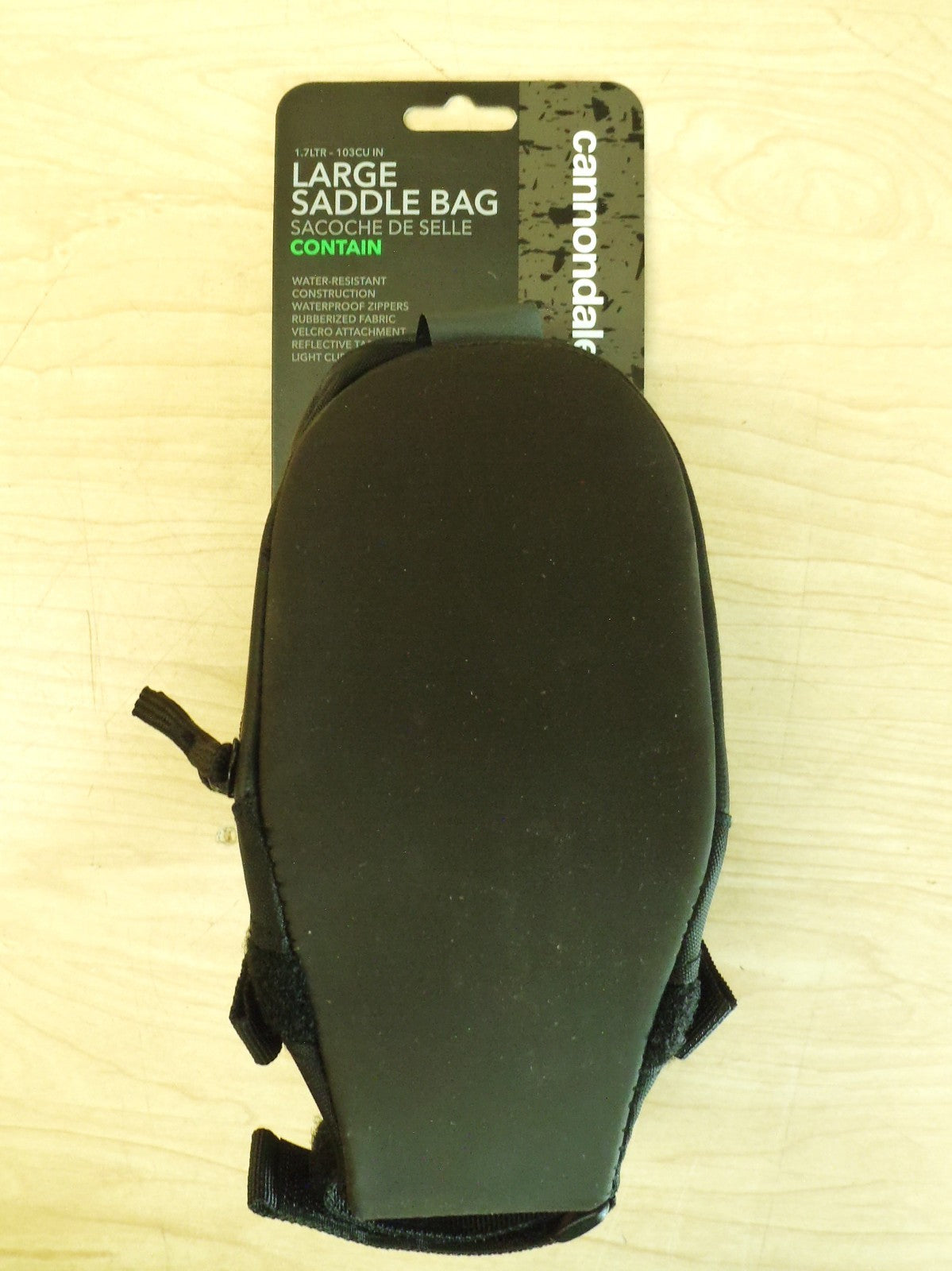 Large Waterproof Bicycle Saddle Bag with Quick Access and Reflective Loop