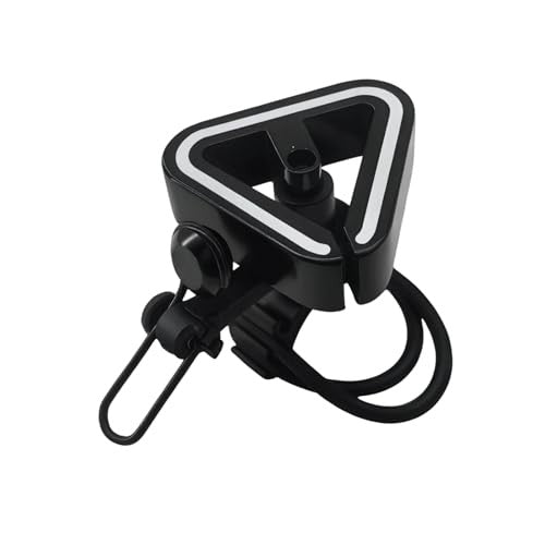 Universal Bicycle Bell Aluminum Alloy Triangle Bell with Rubber Band Mount - 22.2mm to 31.8mm Handlebar