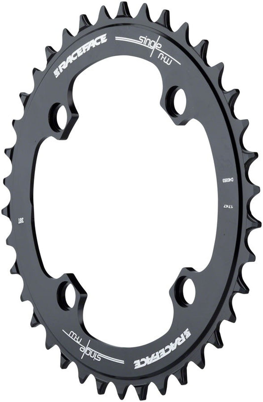 36T Narrow Wide Bicycle Chainring - 104mm BCD Black for Mountain & Road Bikes