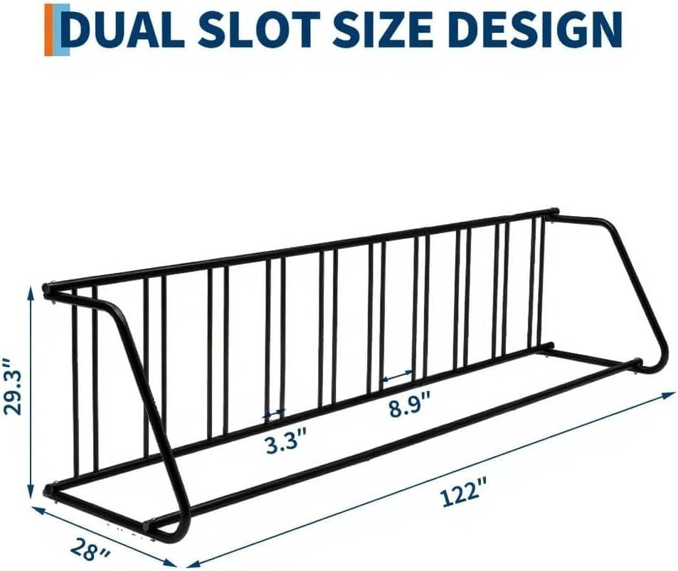 Heavy Duty Steel Bike Rack for 5-10 Bikes Freestanding Garage Storage Organizer