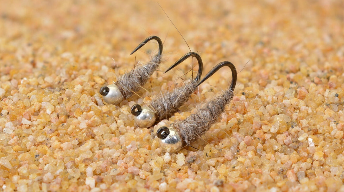 Euro Nymph Fly Fishing Jig Head - Tungsten Bead, Barbless Hook, Assorted Sizes