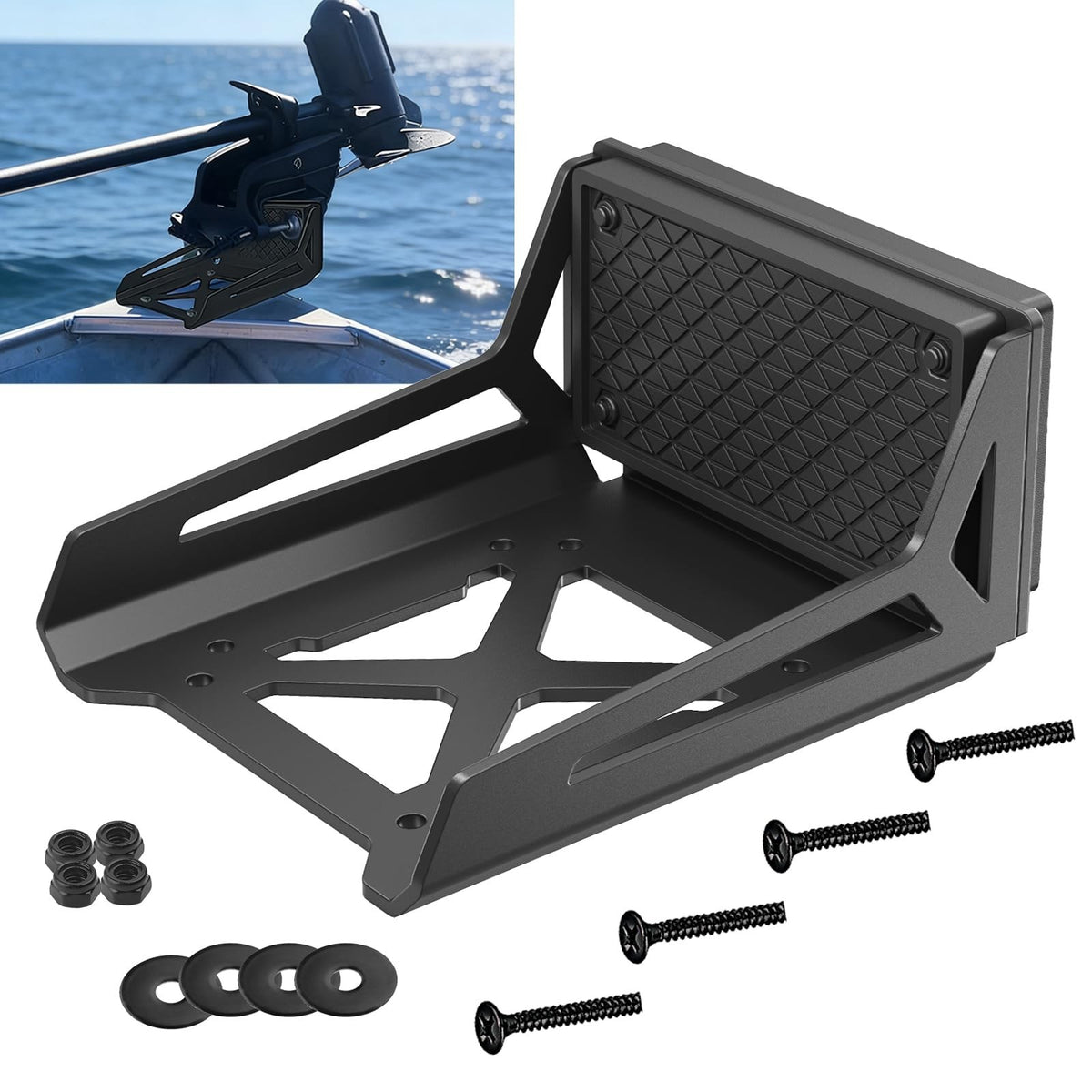 Heavy Duty Universal Trolling Motor Mount Bracket for Kayaks & Small Watercraft