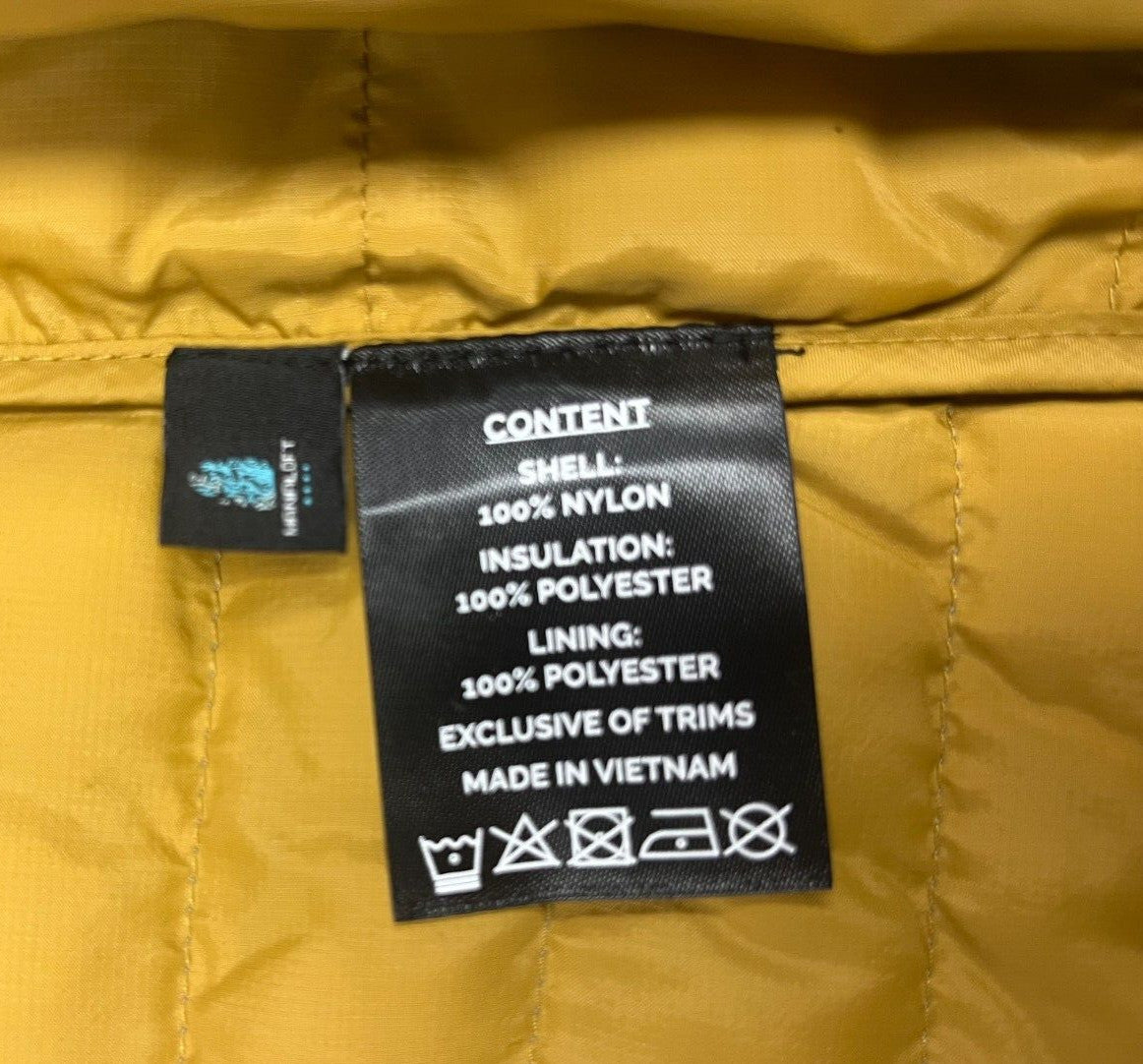 Men's Puffer Winter Ski Jacket - Gray Quilted Insulated Coat with DWR