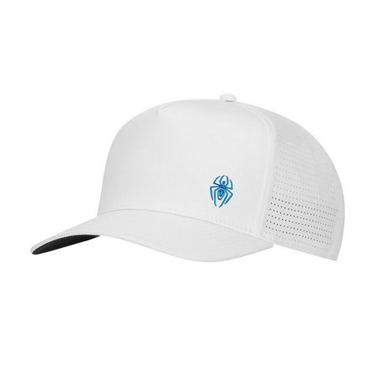 Golf Hat Cap - White Spider A-Frame Style for Men & Women