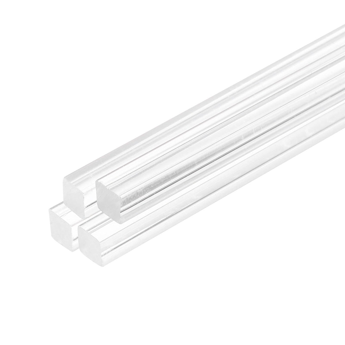 4 Pack Clear Acrylic Square Dowel Rods 1/2" x 12" for DIY Projects