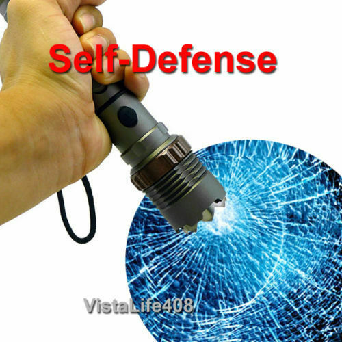 Rechargeable LED Camping Flashlight with Focus Adjustment and SOS Mode