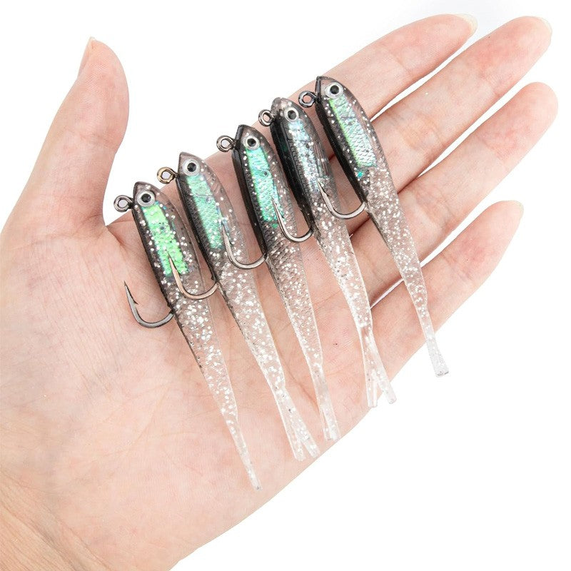 20pcs Soft Plastic Fishing Lures Minnow Baits for Bass Trout Perch Swimbait
