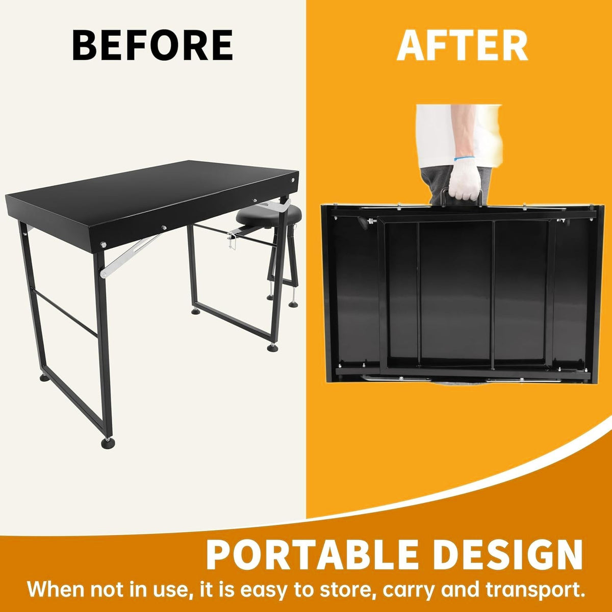 Heavy Duty Adjustable Shooting Table with Padded Seat and Foldable Design