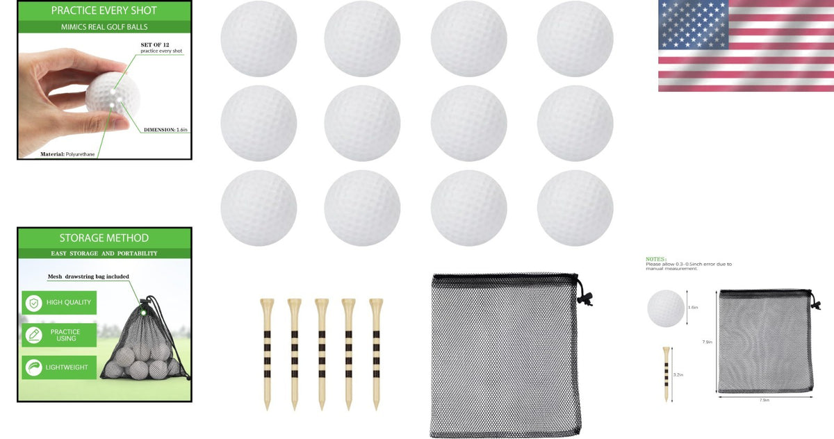 Dent-Resistant Foam Golf Balls Pack of 40 for Indoor & Outdoor Practice