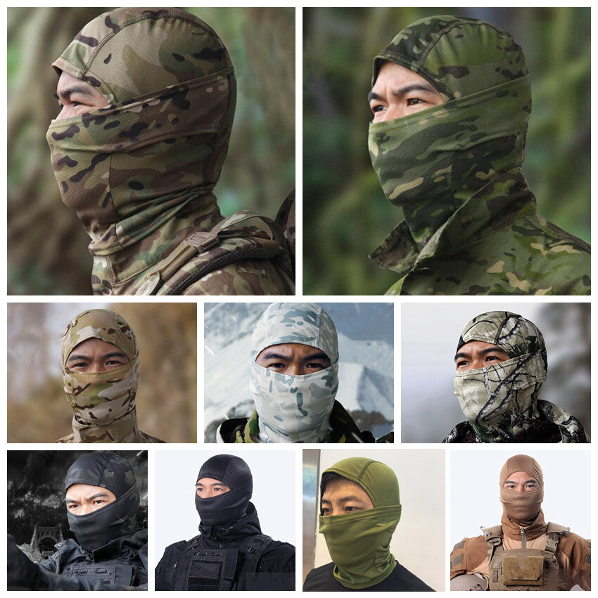 Tactical Camo Face Mask UV Protection Balaclava for Outdoor Activities