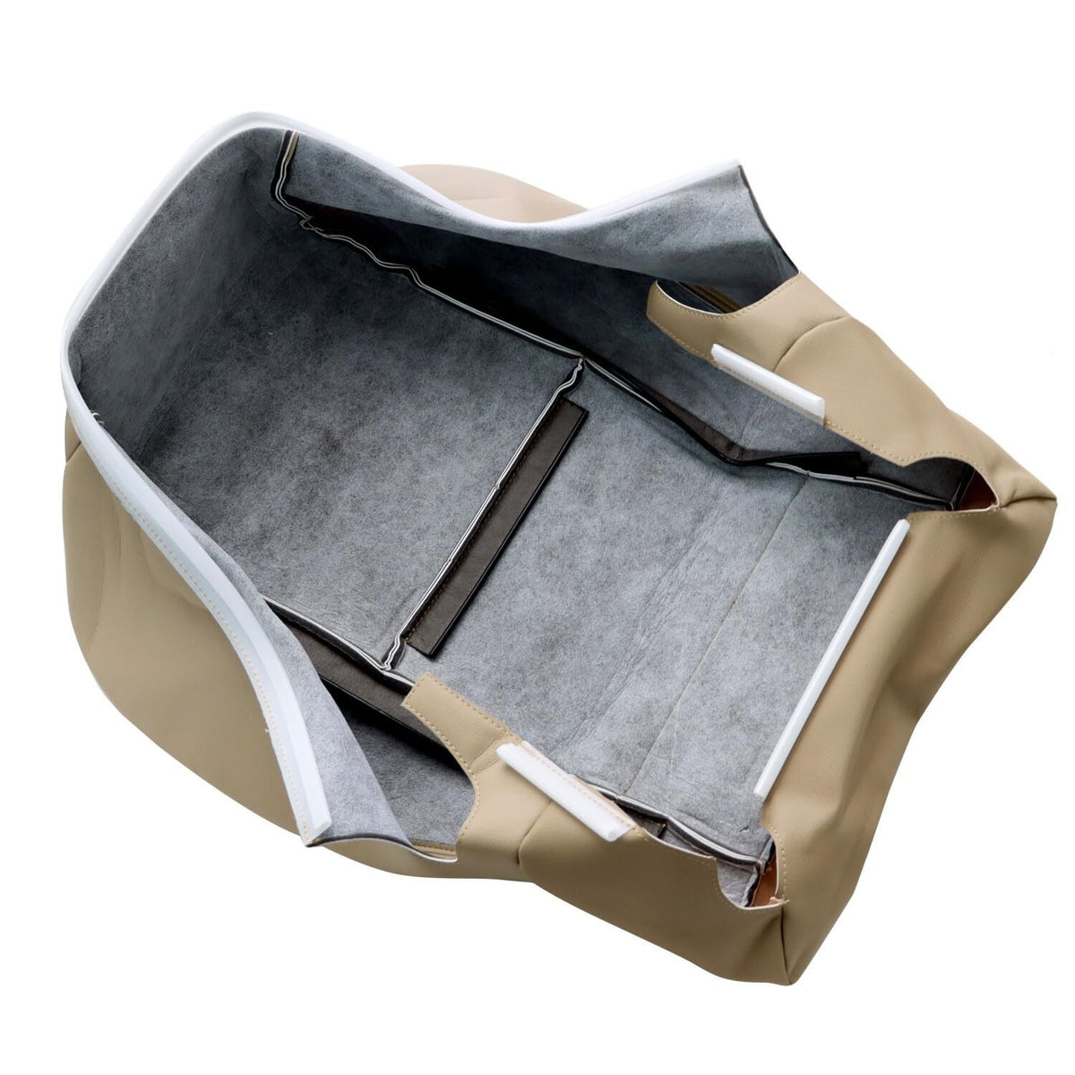 Universal 4-Piece Tan Leather Microfiber Seat Covers for Toyota Tundra & Sequoia 2000-2007